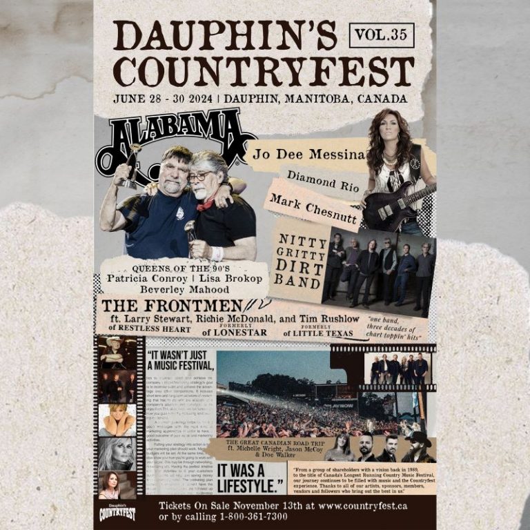 Dauphin’s Countryfest has released its 2024 firstround artist lineup